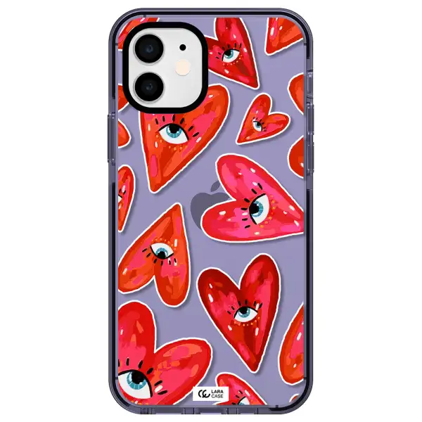 Evil Eye Heart Apple iPhone 11 impact Lilac Case