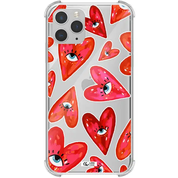 Evil Eye Heart Apple iPhone 11 pro Clear PC Case