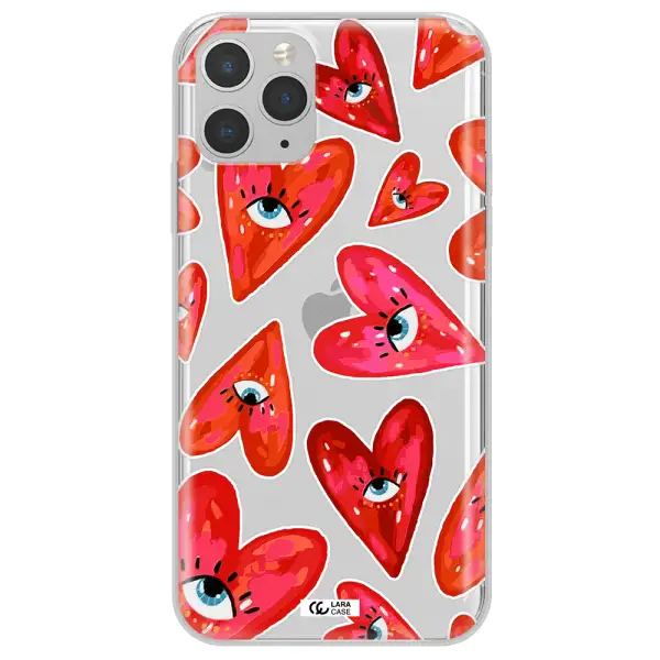 Evil Eye Heart Apple iPhone 11 pro Clear TPU Case