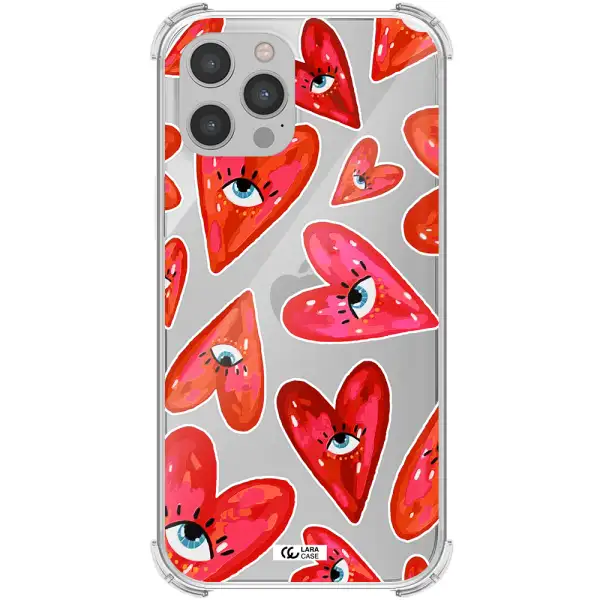 Evil Eye Heart Apple iPhone 12 pro Clear PC Case