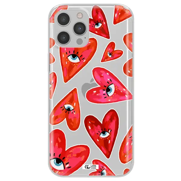 Evil Eye Heart Apple iPhone 12 pro max Clear TPU Case