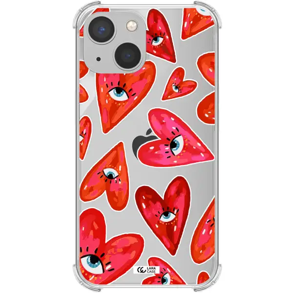 Evil Eye Heart Apple iPhone 13 Clear PC Case