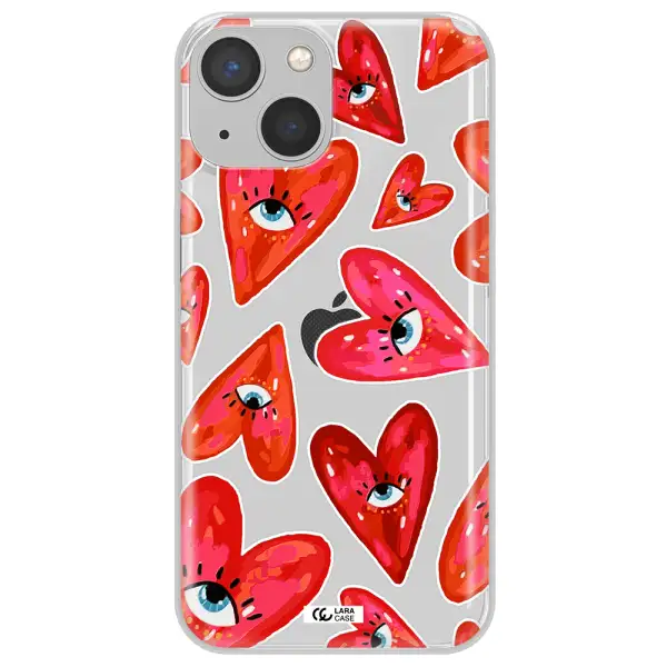 Evil Eye Heart Apple iPhone 13 Clear TPU Case