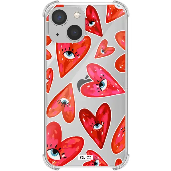 Evil Eye Heart Apple iPhone 13 mini Clear PC Case