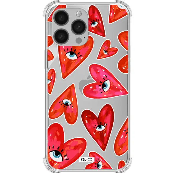 Evil Eye Heart Apple iPhone 13 Pro Clear PC Case