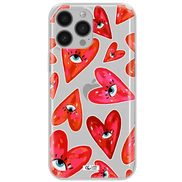 Evil Eye Heart Apple iPhone 13 Pro Clear TPU Case
