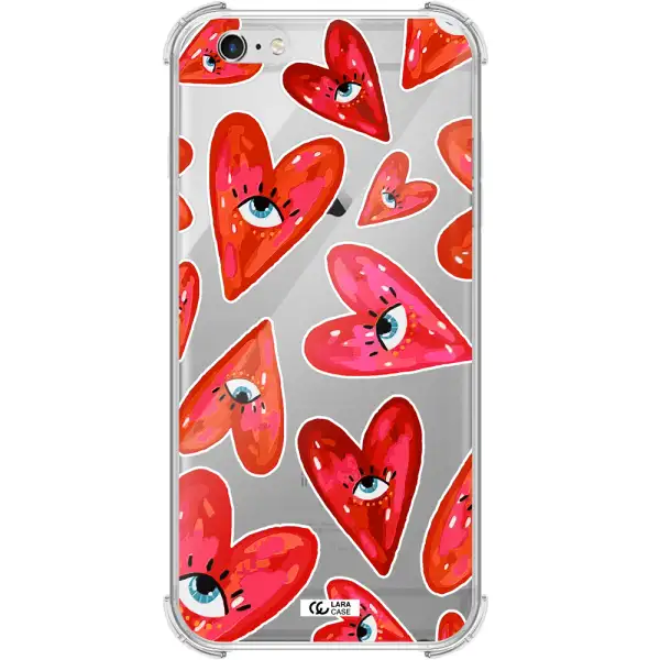 Evil Eye Heart Apple iPhone 6 s plus Clear PC Case