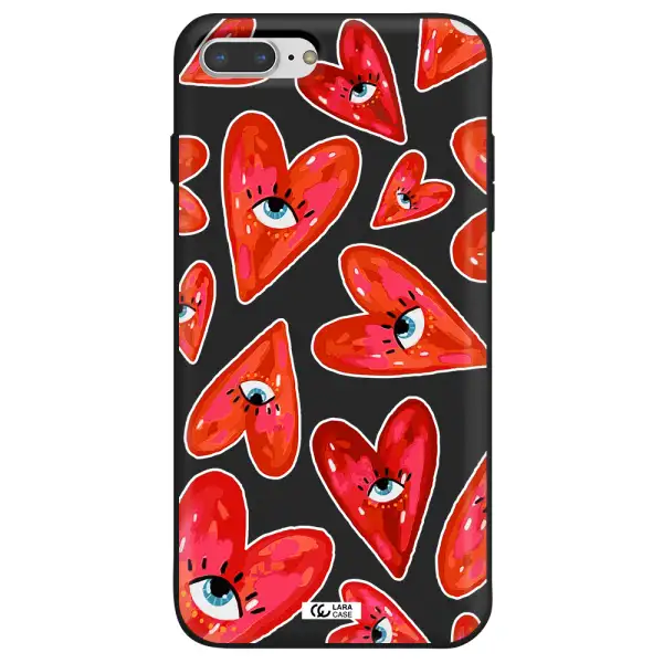 Evil Eye Heart Apple iPhone 7 plus Silicone black Case