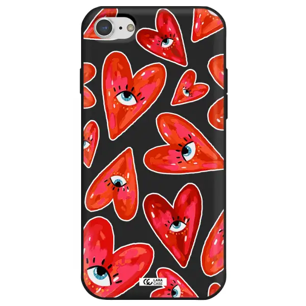 Evil Eye Heart Apple iPhone 7 Silicone black Case