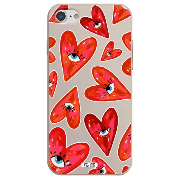 Evil Eye Heart Apple iPhone 7 Silicone Stone Case