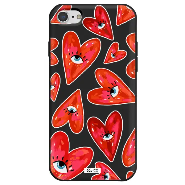 Evil Eye Heart Apple iPhone 8 Silicone black Case