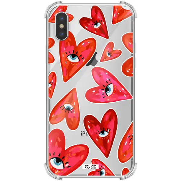 Evil Eye Heart Apple iPhone XS max Clear PC Case