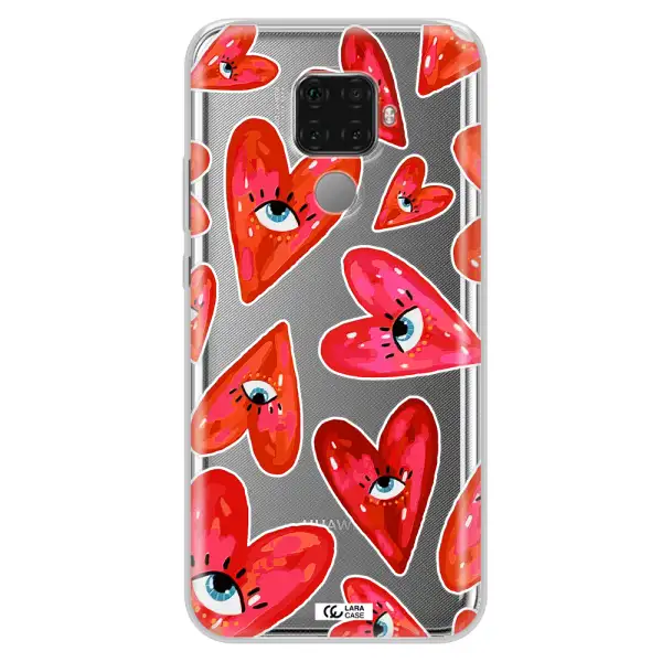 Evil Eye Heart Huawei Mate 30 Lite Clear TPU Case