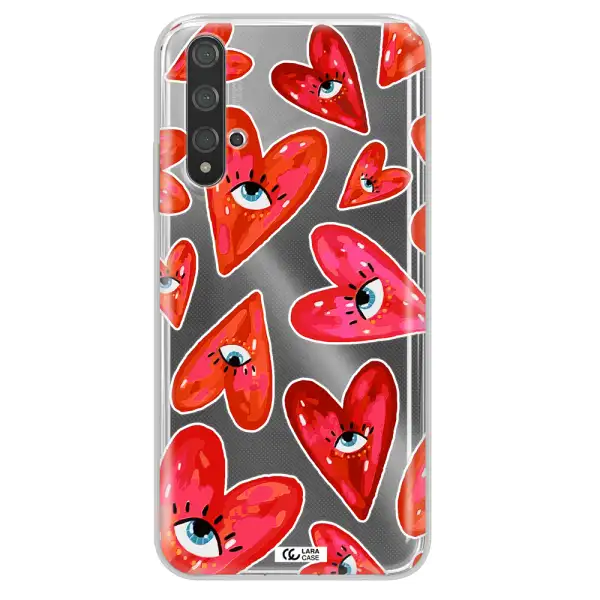 Evil Eye Heart Huawei Nova 5t Clear TPU Case