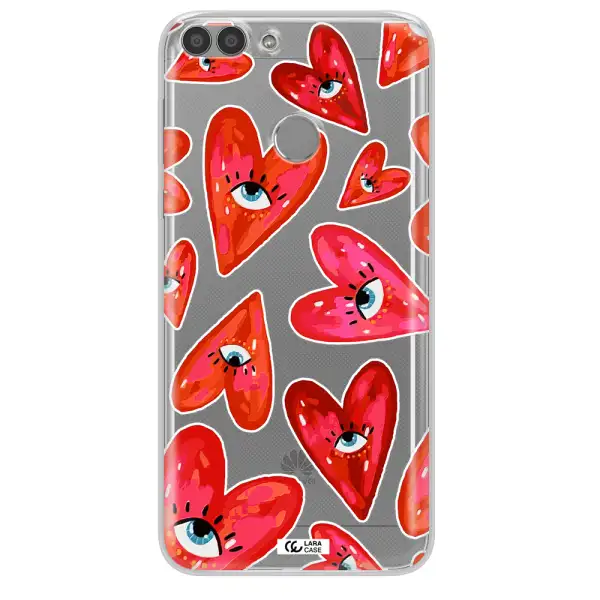 Evil Eye Heart Huawei P Smart 2017 Clear TPU Case