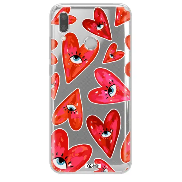 Evil Eye Heart Huawei P Smart 2019 Clear TPU Case