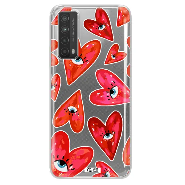 Evil Eye Heart Huawei P Smart 2021 Clear TPU Case