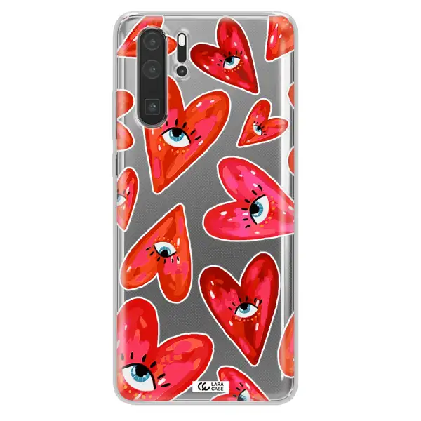 Evil Eye Heart Huawei P30 Pro Clear TPU Case