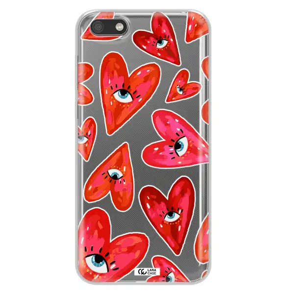 Evil Eye Heart Huawei Y5 2018 Clear TPU Case