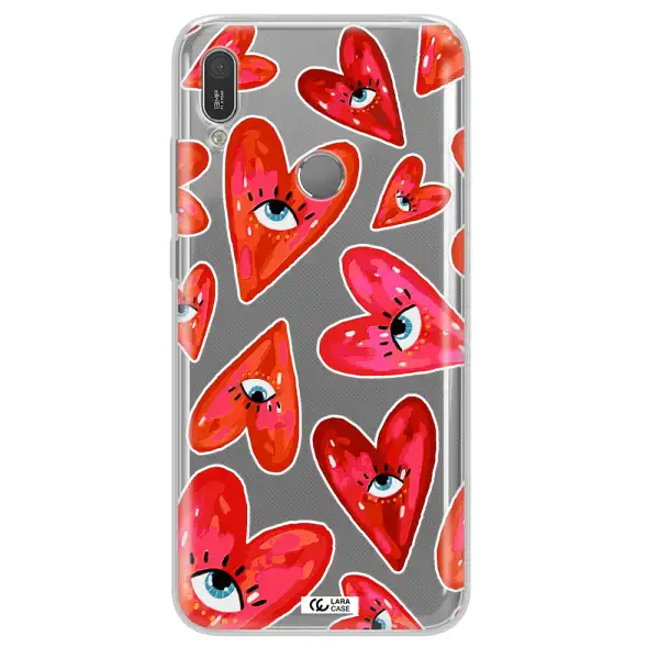 Evil Eye Heart Huawei Y6 2019 Clear TPU Case
