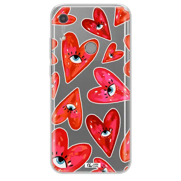 Evil Eye Heart Huawei Y6S Clear TPU Case