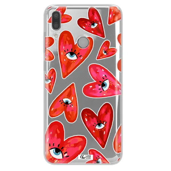 Evil Eye Heart Huawei Y7 2019 Clear TPU Case