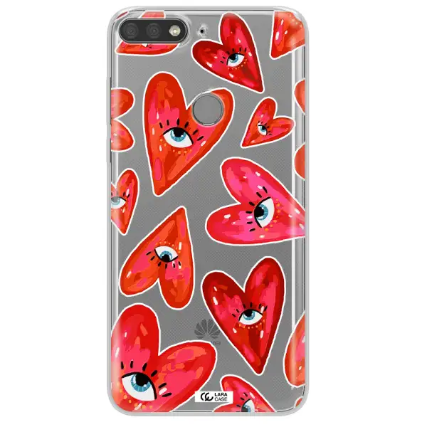 Evil Eye Heart Huawei Y7 Prime 2018 Clear TPU Case