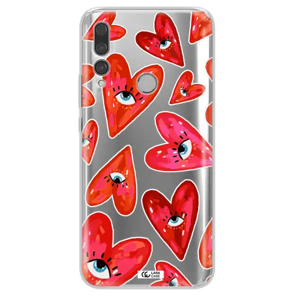 Evil Eye Heart Huawei Y9 Prime 2019 Clear TPU Case