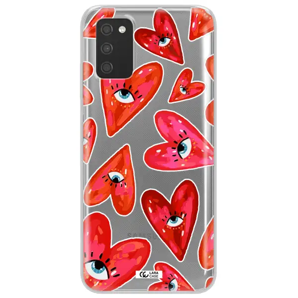 Evil Eye Heart Samsung A03S Clear TPU Case
