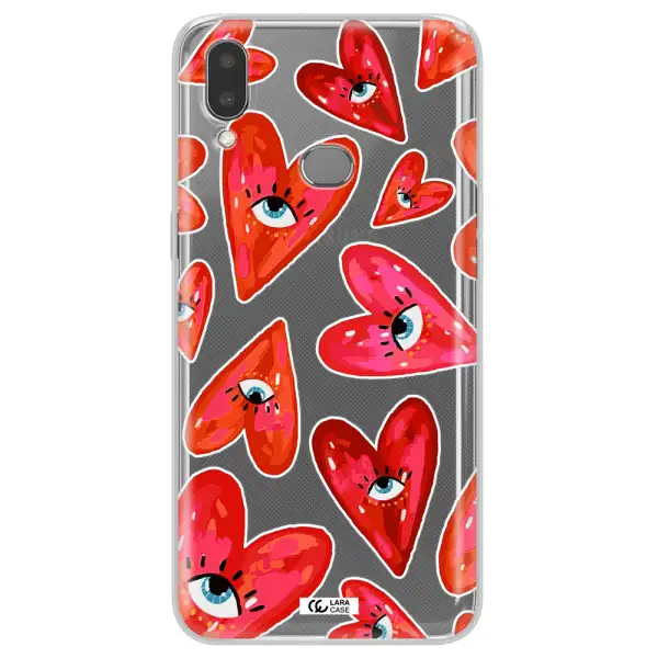 Evil Eye Heart Samsung A10S Clear TPU Case