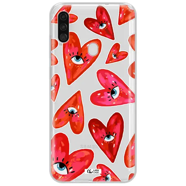 Evil Eye Heart Samsung A11 Clear TPU Case