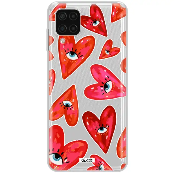 Evil Eye Heart Samsung A12 4g Clear TPU Case