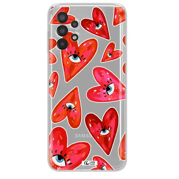 Evil Eye Heart Samsung A13 Clear TPU Case