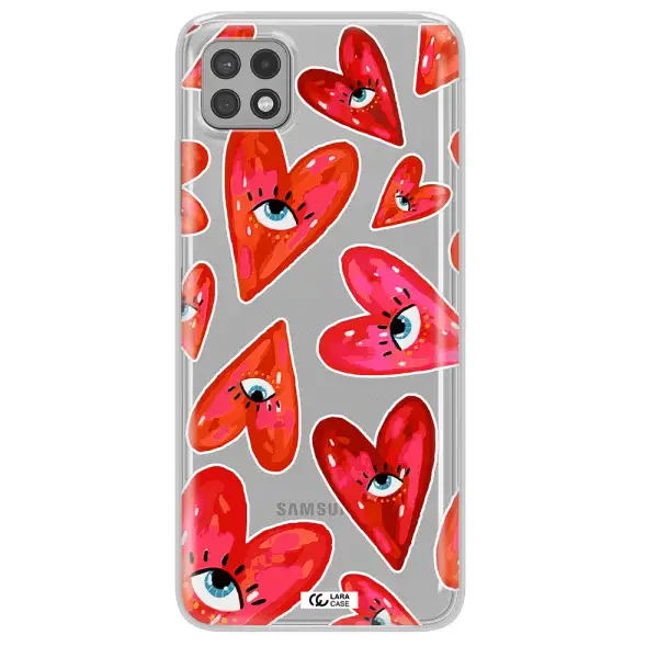 Evil Eye Heart Samsung A22 5g Clear TPU Case