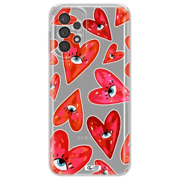 Evil Eye Heart Samsung A23 5G Clear Tpu Case
