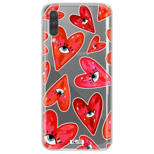 Evil Eye Heart Samsung A30S Clear TPU Case