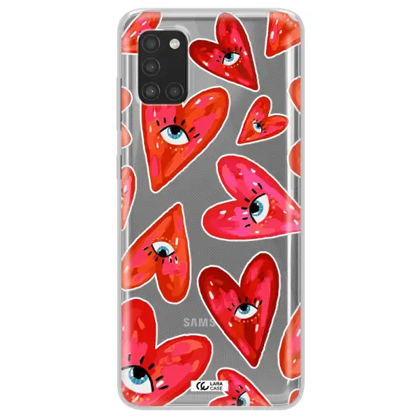 Evil Eye Heart Samsung A31 Clear TPU Case