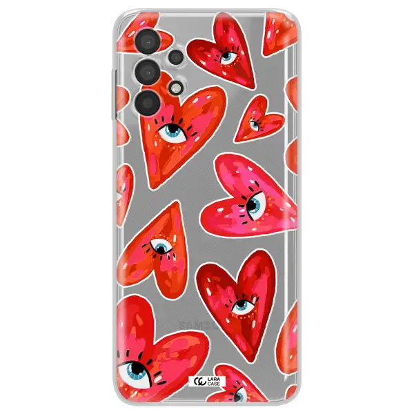 Evil Eye Heart Samsung A32 Clear TPU Case