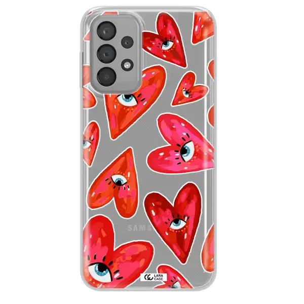 Evil Eye Heart Samsung A33 Clear TPU Case