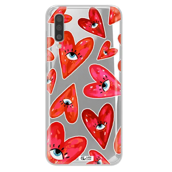 Evil Eye Heart Samsung A50 Clear TPU Case