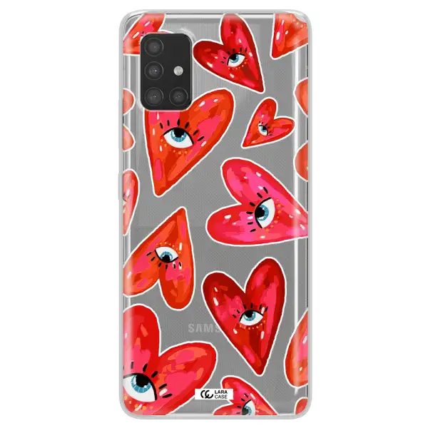 Evil Eye Heart Samsung A51 Clear TPU Case