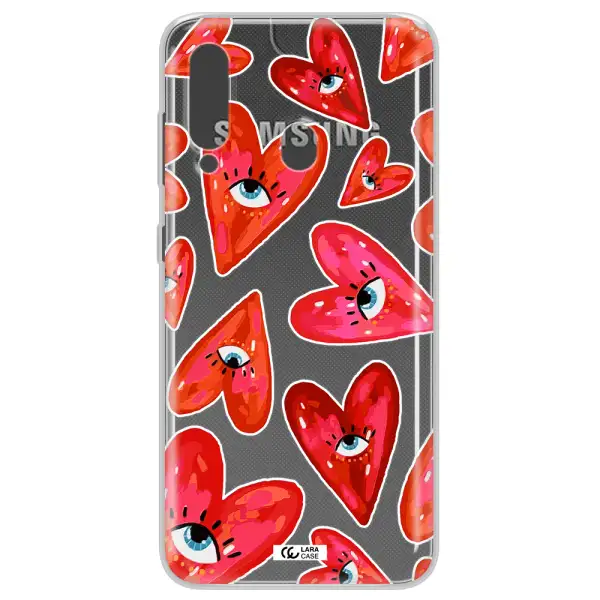 Evil Eye Heart Samsung A60 Clear TPU Case