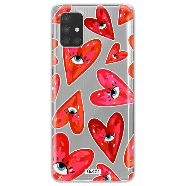 Evil Eye Heart Samsung A71 Clear TPU Case