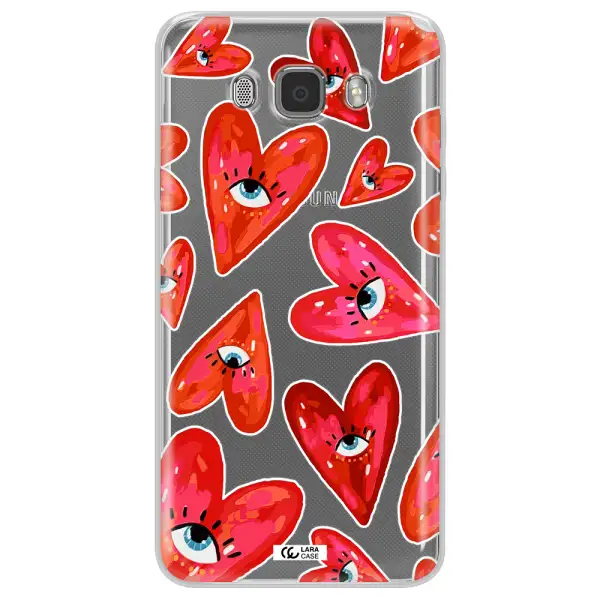Evil Eye Heart Samsung J7 2016 Clear TPU Case