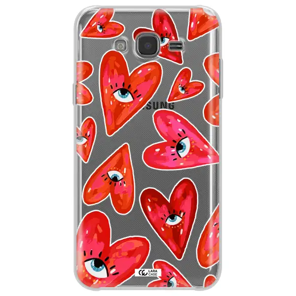 Evil Eye Heart Samsung J7 Core Clear TPU Case