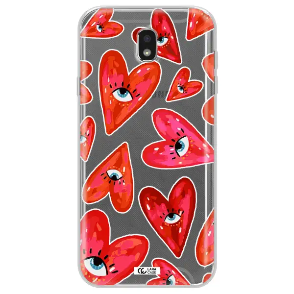 Evil Eye Heart Samsung J7 Pro Clear TPU Case
