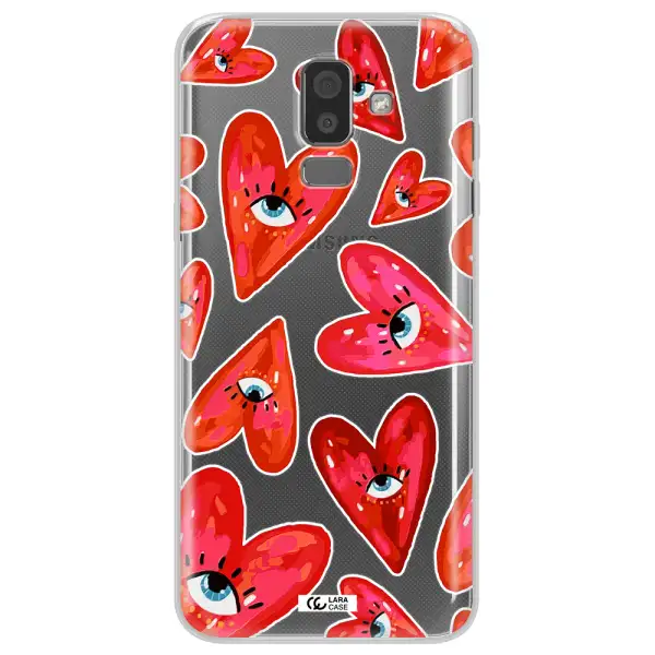 Evil Eye Heart Samsung J8 Clear TPU Case