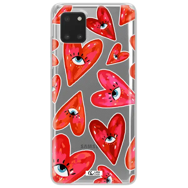 Evil Eye Heart Samsung Note 10 Lite Clear TPU Case
