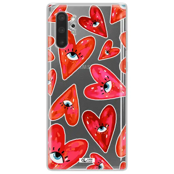 Evil Eye Heart Samsung Note 10 Plus Clear TPU Case