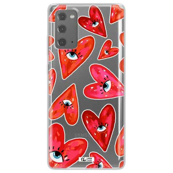 Evil Eye Heart Samsung Note 20 Clear TPU Case